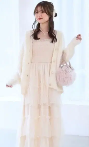 MAJESTIC LEGON 가디건 핑크