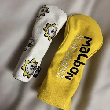 골프헤드커버 화이트/옐로우 컬러 2개 세트