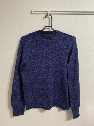 LOEFF 네이비 라메 니트