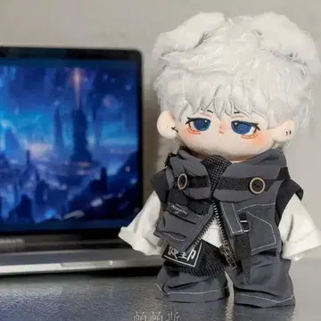 [ 20cm 인형 의류 ] 마스크 웍스 슈트 코디 블랙 고딕 펑크