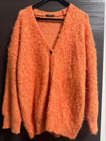 JEANASIS 오렌지 가디건 V넥