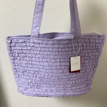 [미사용 새상품] PINK HOUSE*프릴 토트백(라벤더)