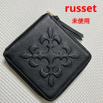 미사용 russet 러셋 가죽 라운드 지퍼 지갑 블랙