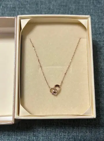 THE KISS 백설공주 펜던트 목걸이 사과 핑크 골드