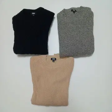 UNIQLO 케이블 니트 스웨터 3세트