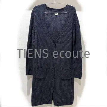 [ TIENS ecoute ] MIX 울 혼방 리브 롱 가디건
