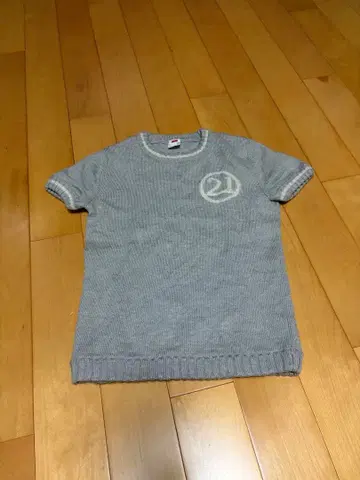 쿠레쥬 반팔 니트 스웨터 38 그레이