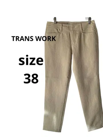 트랜스워크 베이지 슬랙스 38 출퇴근 오피스 포멀