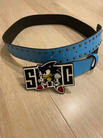 소닉 스터드 부착 벨트 SAX y2k opium 100cm