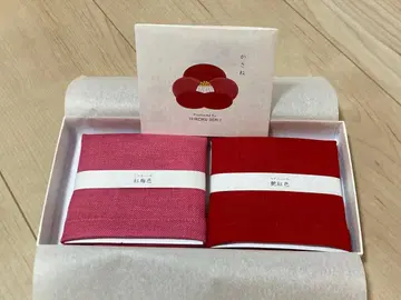 TEIKOKU SEIKIN 빨간색 핑크 손수건 2장 세트