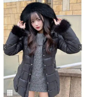 그레일 GRL 벨트 포함 퍼 다운 코트[kd13]