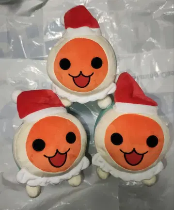 태고의 달인 모후굿토 봉제 인형 크리스마스 와다돈 돈짱 3점