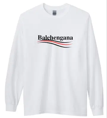 남녀 공용 BALEHENGANA 발레헨가나 긴팔 티셔츠/화이트