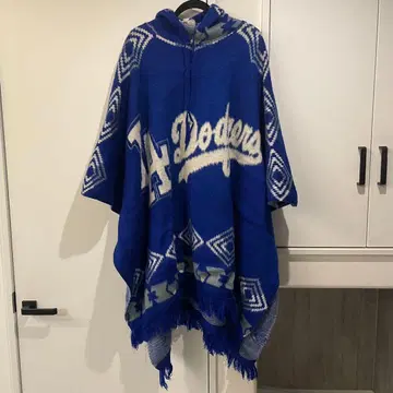 LA Dodgers 프린지 부착 후드 판초