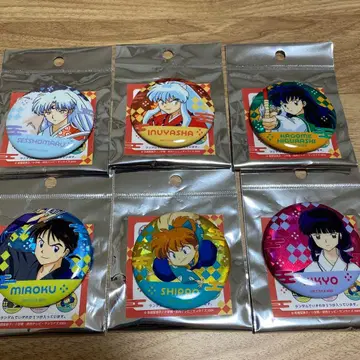 이누야샤 생큐마트 캐릭터 캔뱃지 세미 컴프 6종 세트