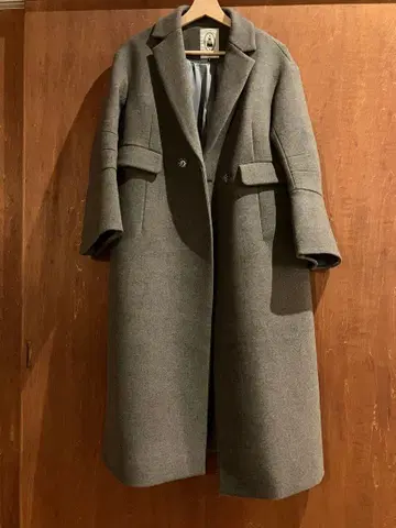 leur logette 체스터 코트 비쥬 버튼 그레이 사이즈 M