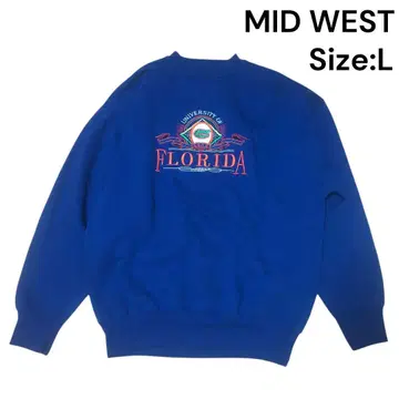 MID WEST 플로리다 대학교 자수 블루 맨투맨 L 사이즈
