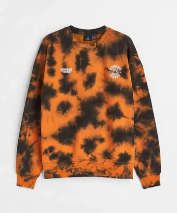 H&M 스트레인저 씽스 타이 다이 맨투맨 US XL