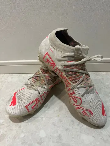 PUMA 축구화 하이컷 화이트/레드