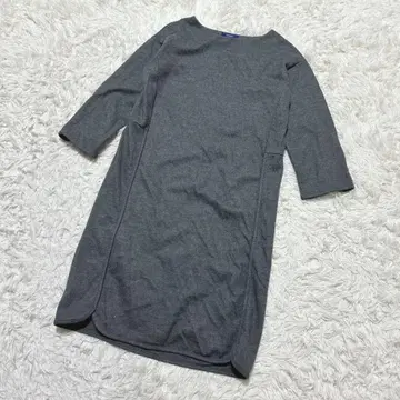 [ c6986 ] HUMAN WOMAN 원피스 무릎 기장 그레이