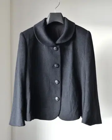 여성용 자켓+스커트 셋업 캐시미어 100% 블랙 상복