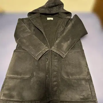 TOMORROWLAND 후드 부착 롱 코트 블랙