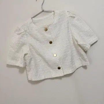 로페피크닉 [썸머 트위드] 골드 버튼 가디건 자켓