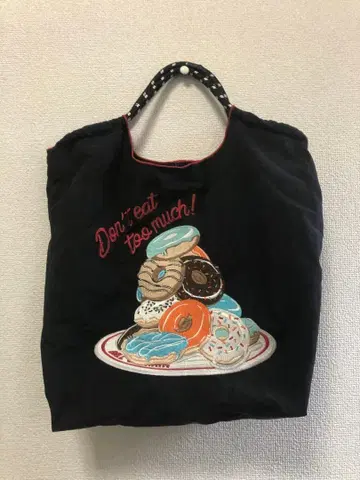 도넛 자수 에코백