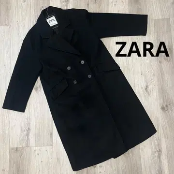 ZARA 자라 멜톤 더블 체스터 코트 롱 코트