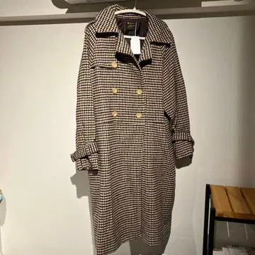 Kastane 체크 무늬 롱 코트