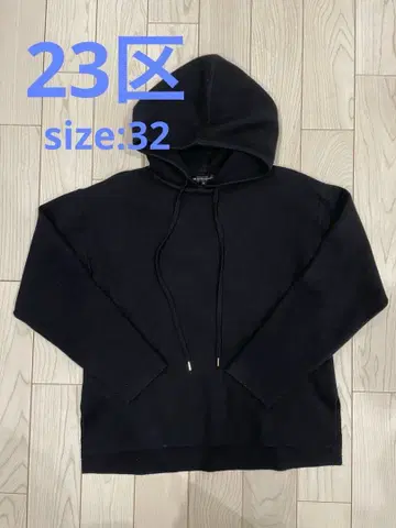 23구 후드 부착 니트 후드티 size:32