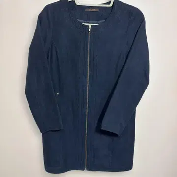 CIAO PANIC 노카라 코트 프리 사이즈 네이비 스웨이드 느낌