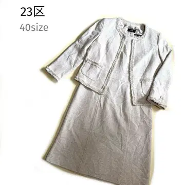 23구 노카라 원피스 셋업 수트 L 라메 보아 40 포멀 세레모니