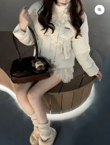 케리 도트 보아 다운 왕홍 한국 걸리시 아우터