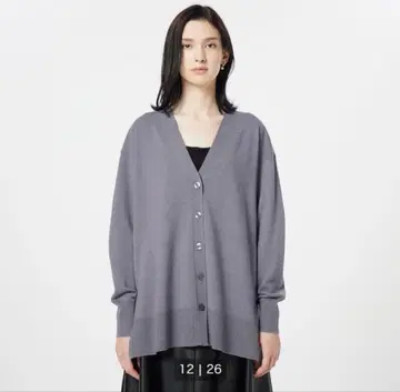 PLST 플라스테 (S) V넥 가디건/그레이