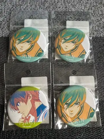 블루 록 캔뱃지 4개 세트 이토시 린 이사기 요이치