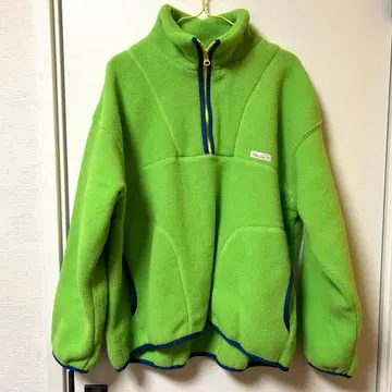 nicoand - 플리스 하프 지퍼 그린 옐로우 그린
