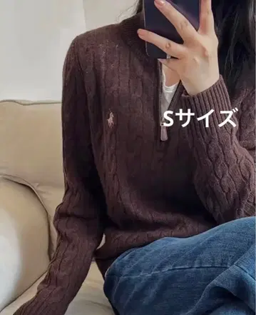 랄프 로렌 케이블 니트 울 캐시미어 스웨터