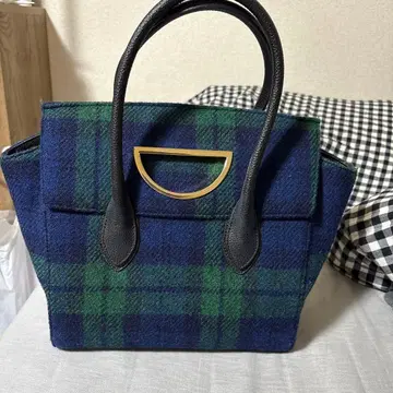 새상품 해리스 트위드 사만다 타바사 콜라보 핸드백 숄더백