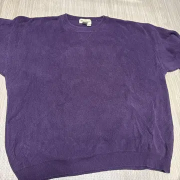 Eddie Bauer 퍼플 리브 스웨터 L