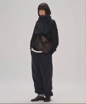 투데이풀 하프집 플리스 풀오버 네이비