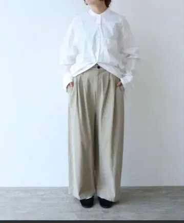 yuni 하이웨스트 코쿤 팬츠