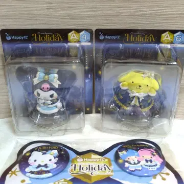 산리오 Happy 복권 쿠로미 폼폼푸딩 피규어 세트