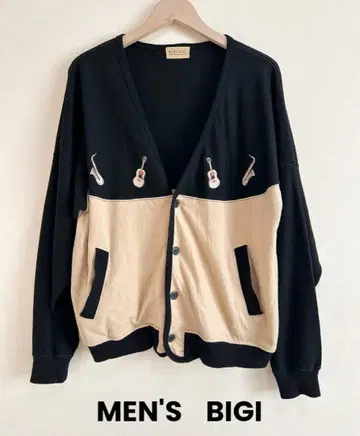 [레어] MEN'S BIGI 가디건 블랙/베이지 샵백 포함