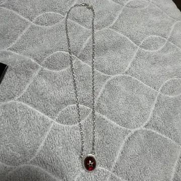실버 빨간색 별 모양 목걸이