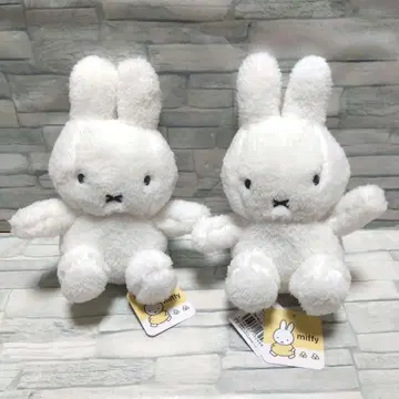 미피 봉제 인형 화이트 2개 세트 2