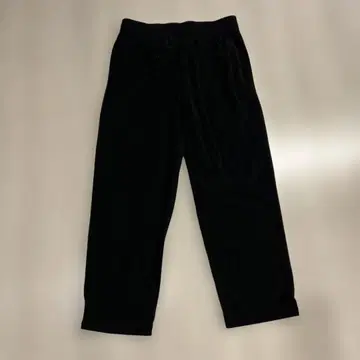 블랙 코듀로이 와이드 팬츠
