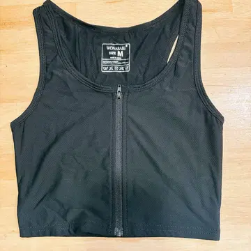 새상품 탱크탑 지퍼 M 블랙