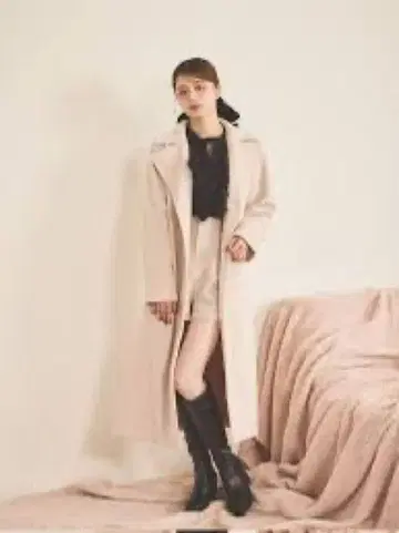 evelyn 화이트 롱 코트