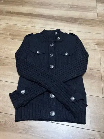 BODY DRESSING Deluxe 다크 네이비 스웨터 자켓